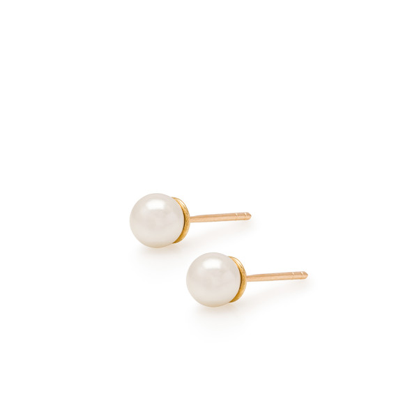 گوشواره میخی کوچک با مروارید سایز 4 - کد محصول E0189-X3