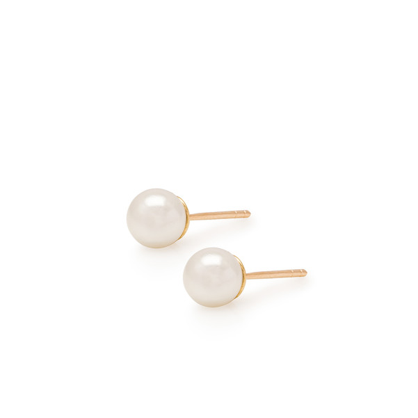 گوشواره میخی با مروارید سایز 6 - کد محصول E0189-X1